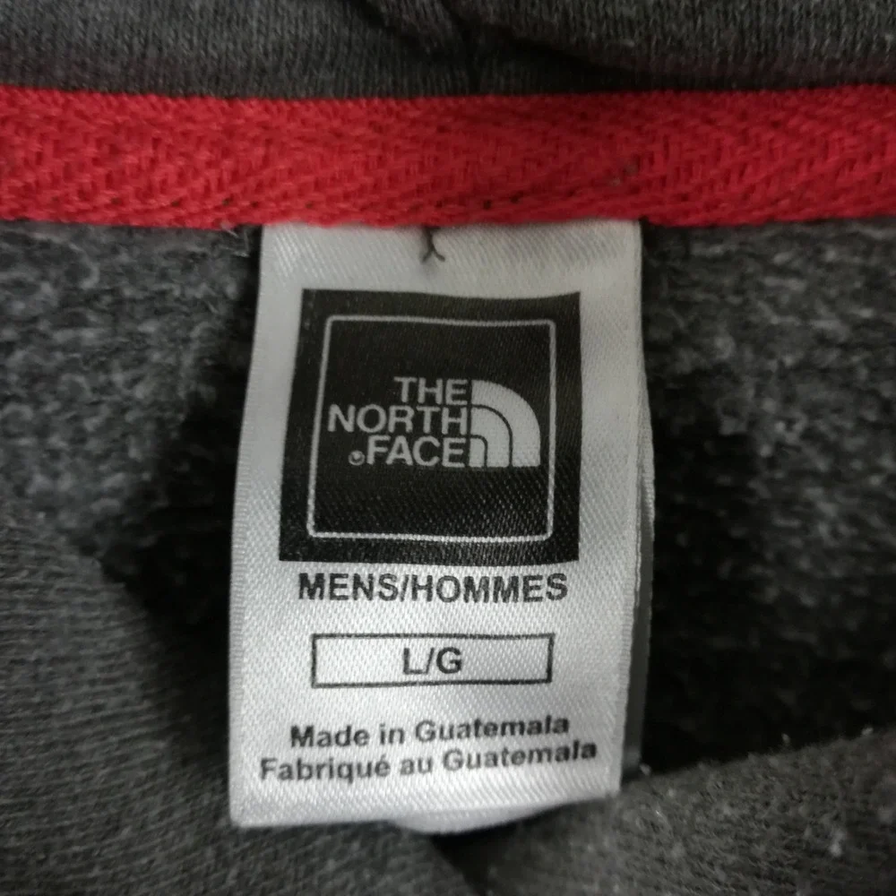 The North Face Mens Sweatshirt Hoodie Pullover Fleece Gray Half Dome Logo L